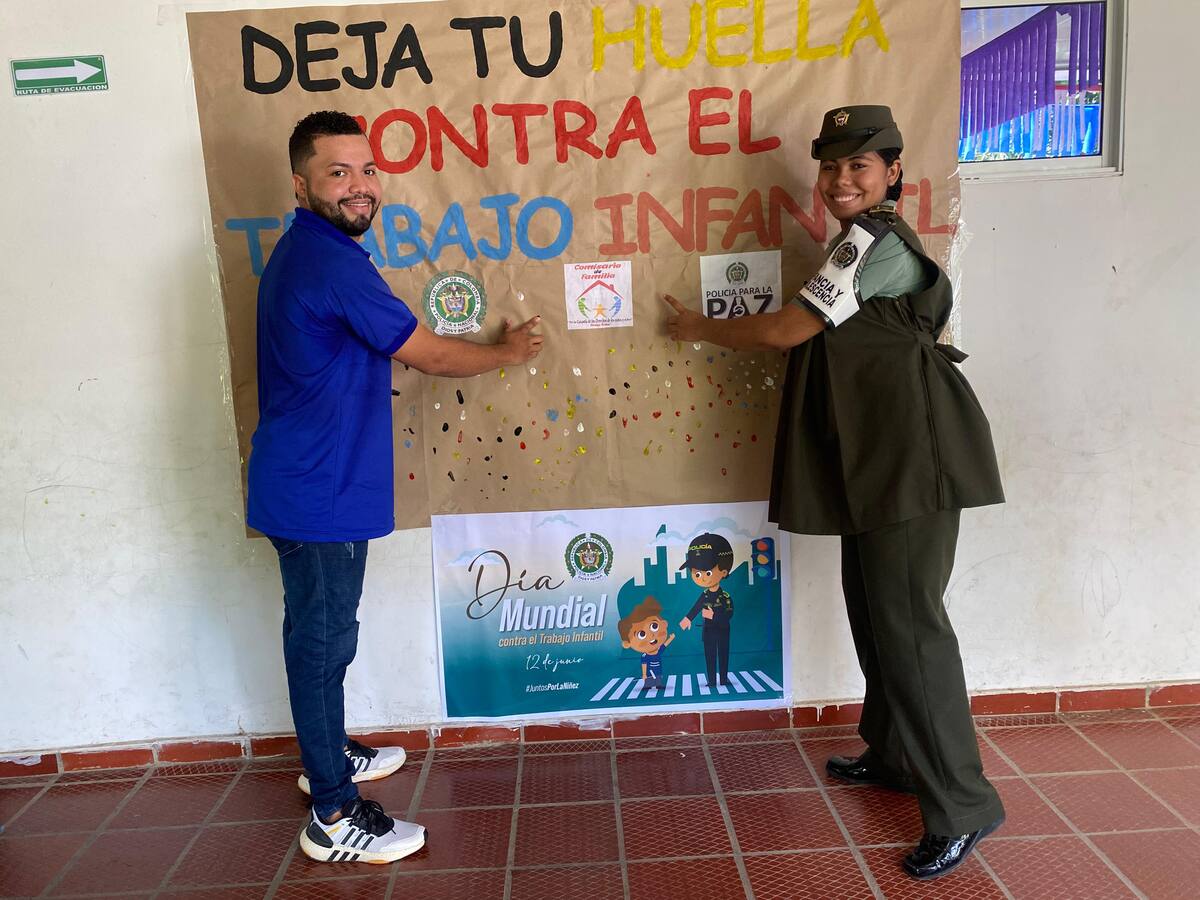 Conmemoran el Día Mundial contra el Trabajo Infantil Río Viejo, Bolívar. // cortesía