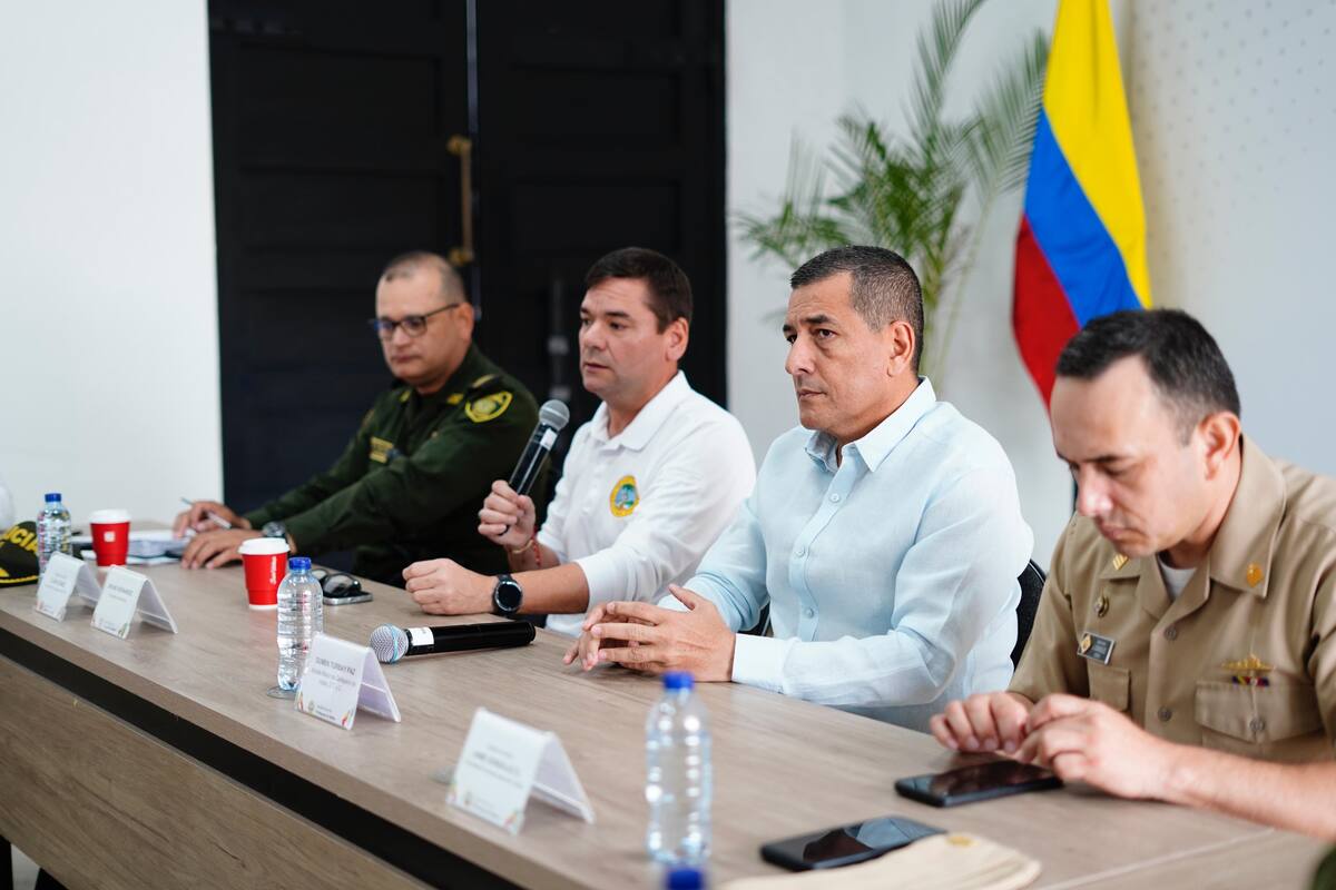 Consejo de seguridad en Cartagena antes del Paro Nacional anunciado para el 28 y el 29 de mayo. // Fotos: Cortesía - Alcaldía de Cartagena
