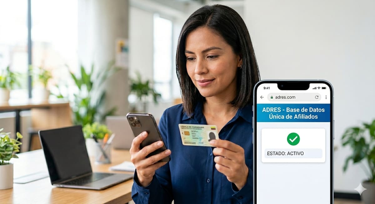 Este certificado de afiliación lo puedes consultar de manera gratuita por medio de la página web usando computador o celular u otro dispositivo móvil. // Foto: IA