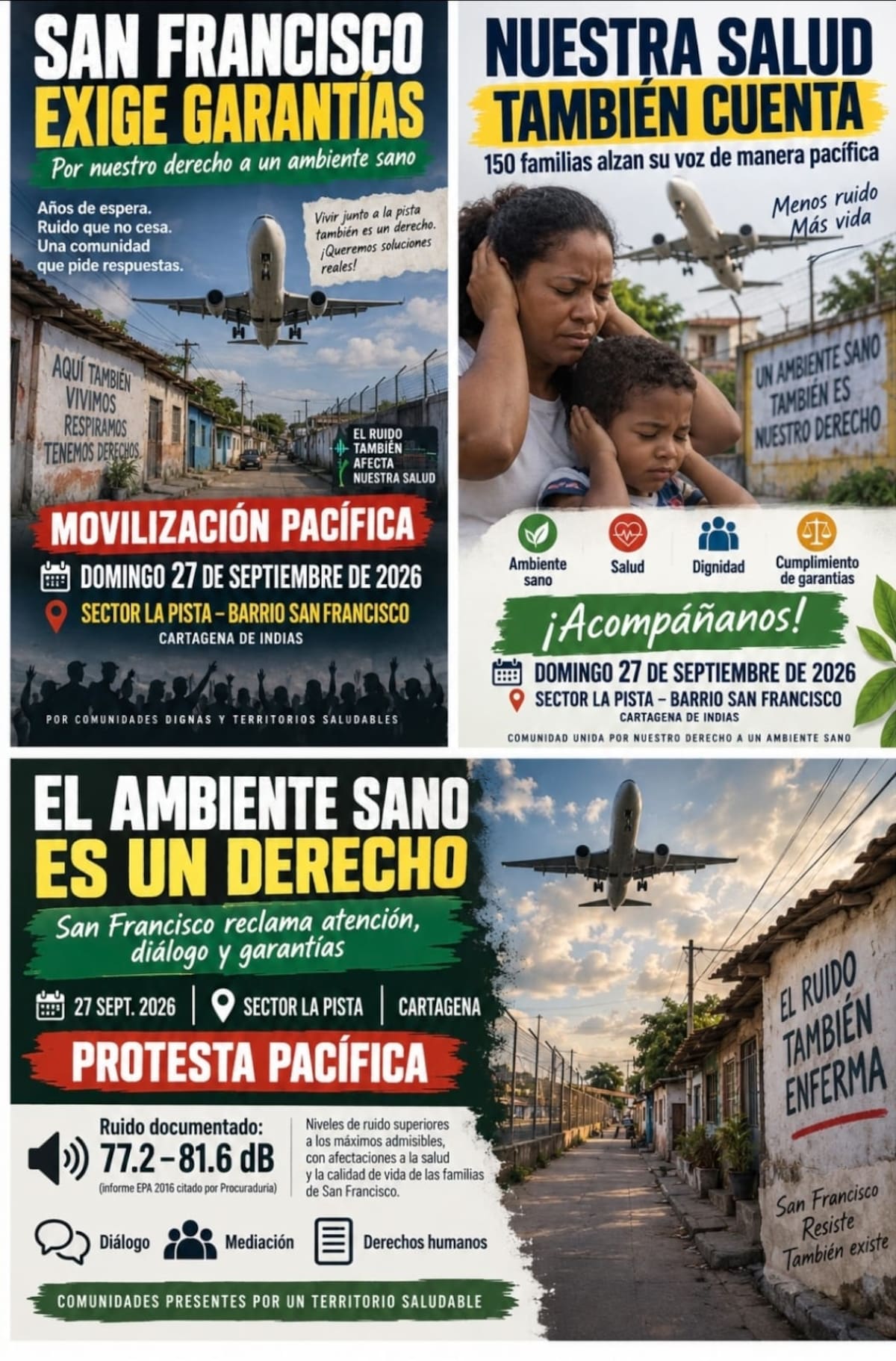 Convocatoria de protesta en el barrio San Francisco. // suministrada por la comunidad