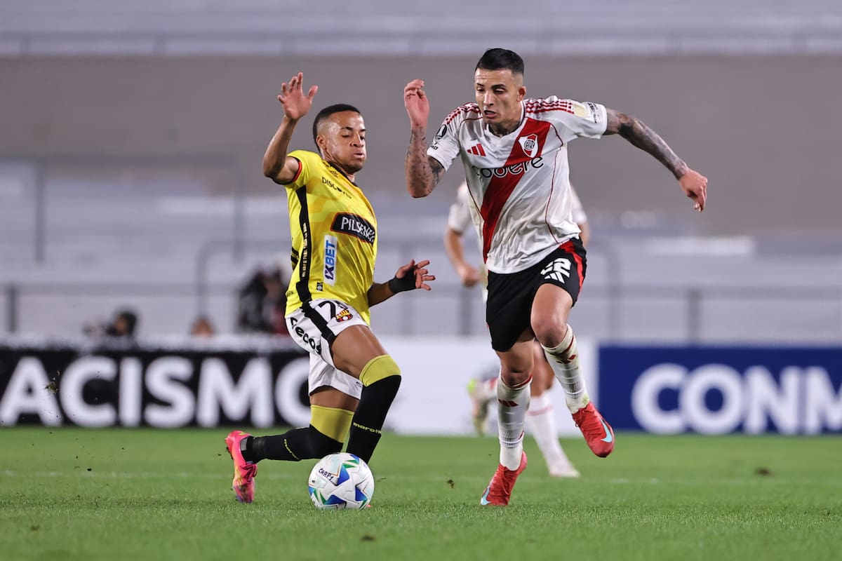 Kevin Castaño, mediocampista colombiano de River Plate. EFE/ Juan Ignacio Roncoroni