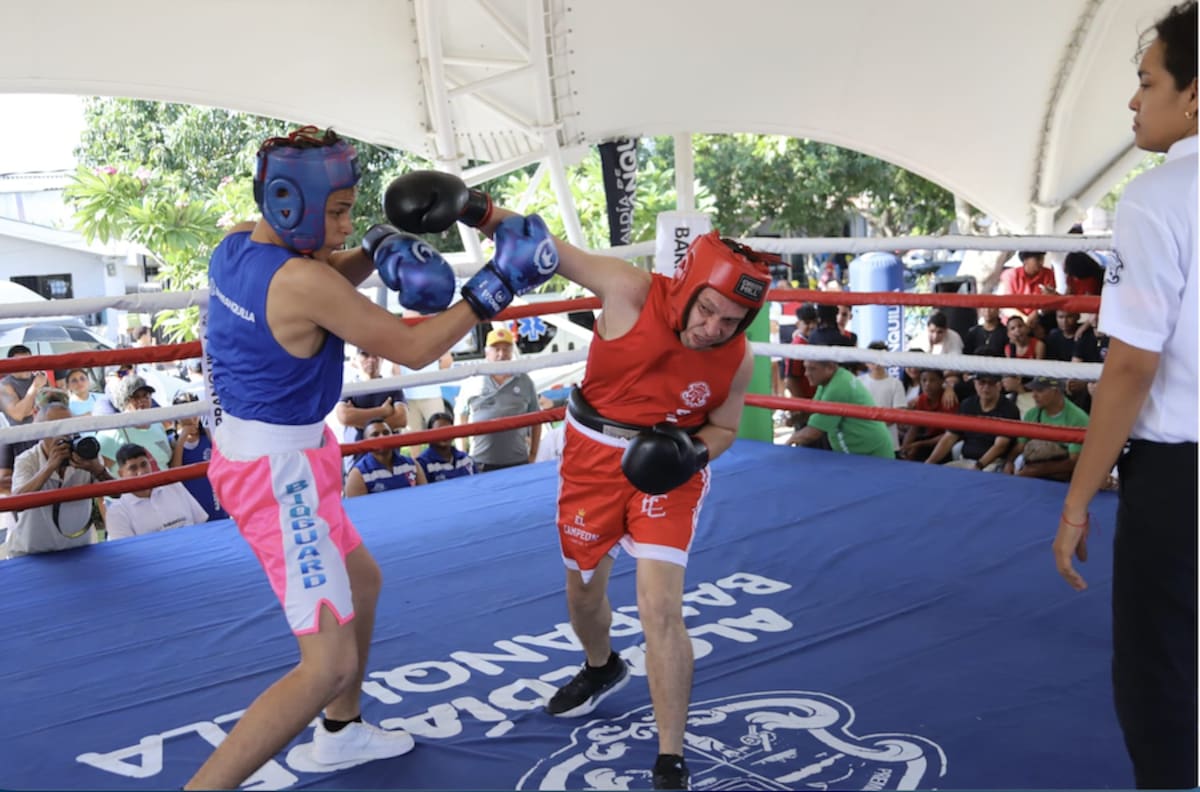 Mucho público acompañó la primera jornada de la II Copa Talento Barranquilla de Boxeo Olímpico que se desarrolló en el Polideportivo del barrio la Magdalena //Cortesía Alcaldía de Barranquilla.