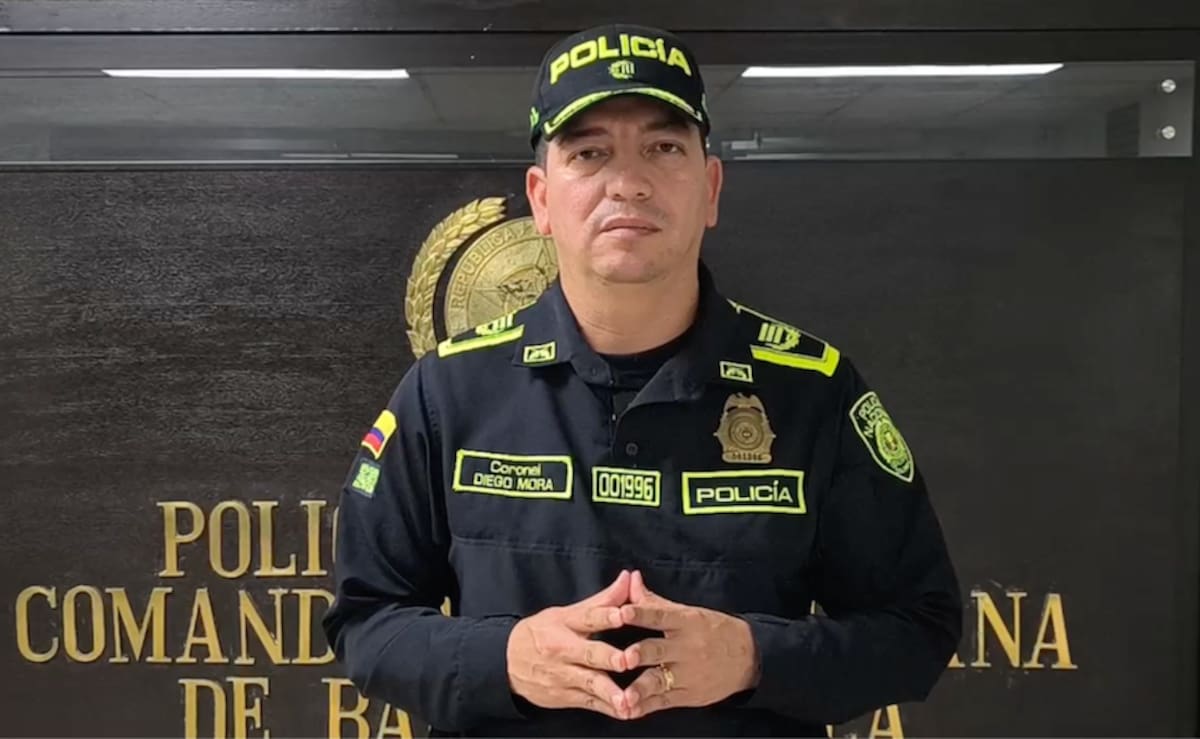 Coronel Diego Edixon Mora Muñoz, subcomandante de la Policía Metropolitana de Barranquilla.//Cortesía Policía Mebar.