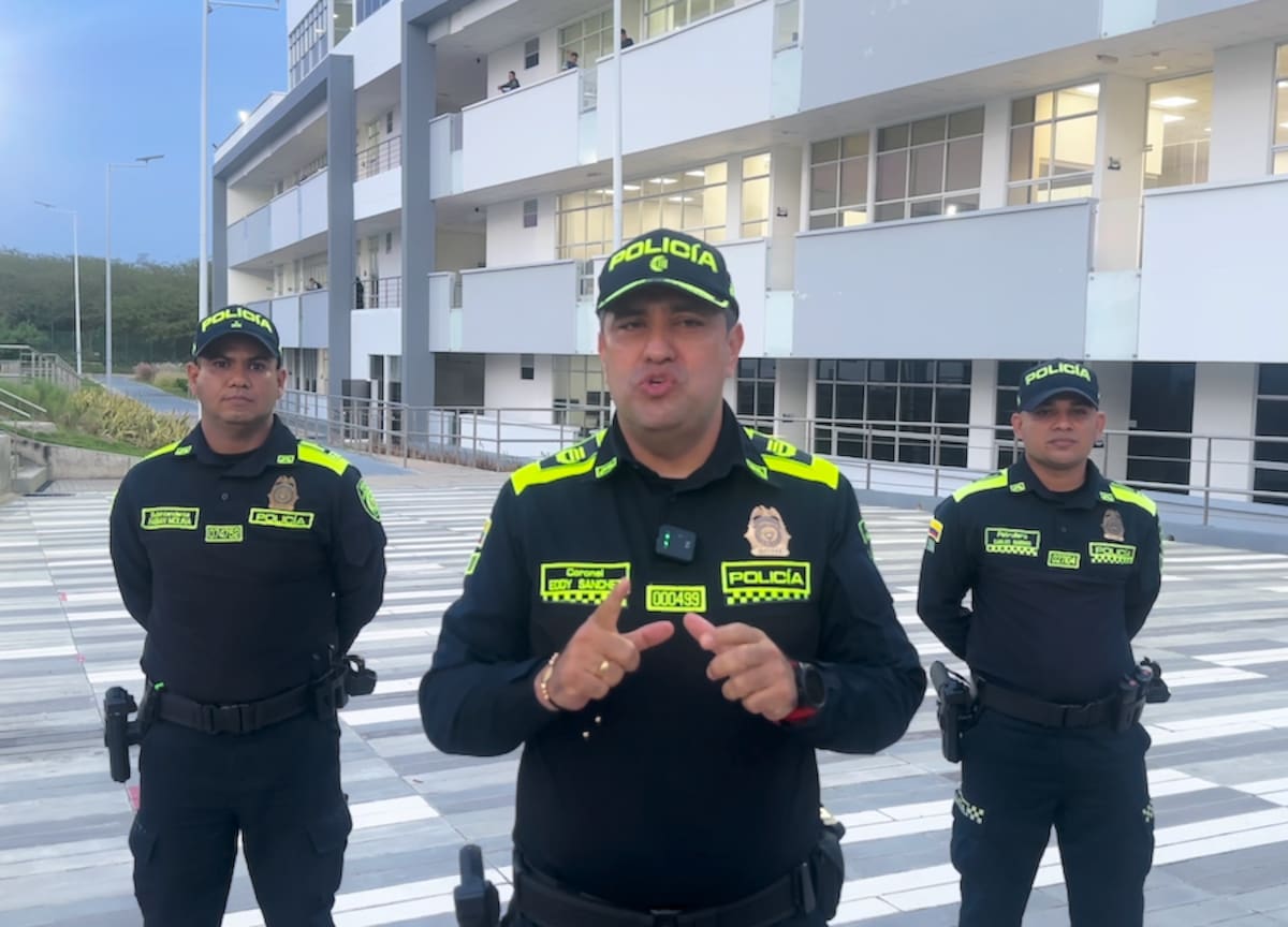 El coronel Eddy Javier Sánchez Sandoval, comandante del Departamento de Policía Atlántico.//Cortesía Policía Atlántico.