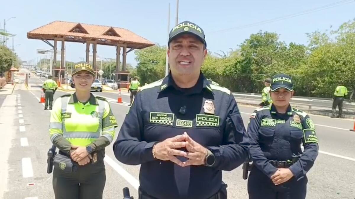 El coronel Eddy Javier Sánchez Sandoval, comandante del Departamento de Policía Atlántico, entregó detalles sobre el balance que se registró durante el plan ‘Semana Santa Segura’.//Cortesía Policía Atlántico.