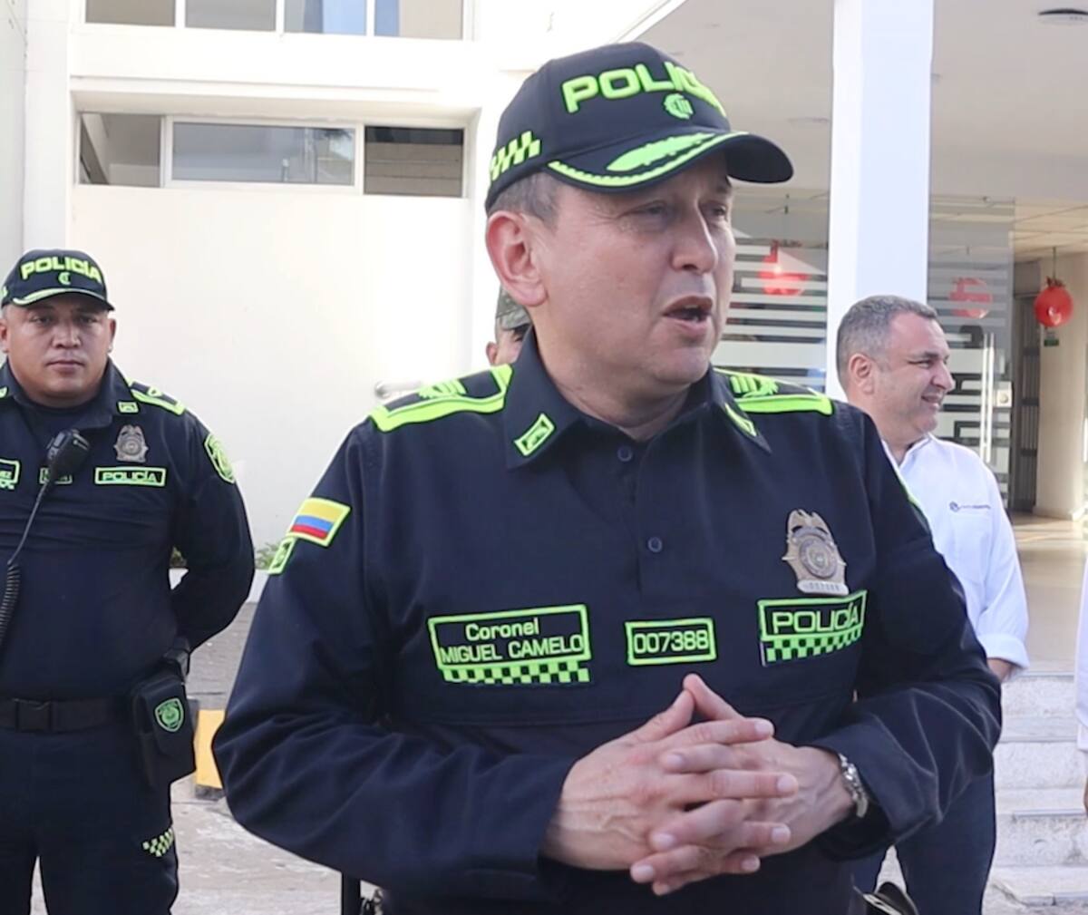El coronel Miguel Andrés Camelo Sánchez, comandante de la Policía Metropolitana de Barranquilla.//Cortesía Policía Mebar.