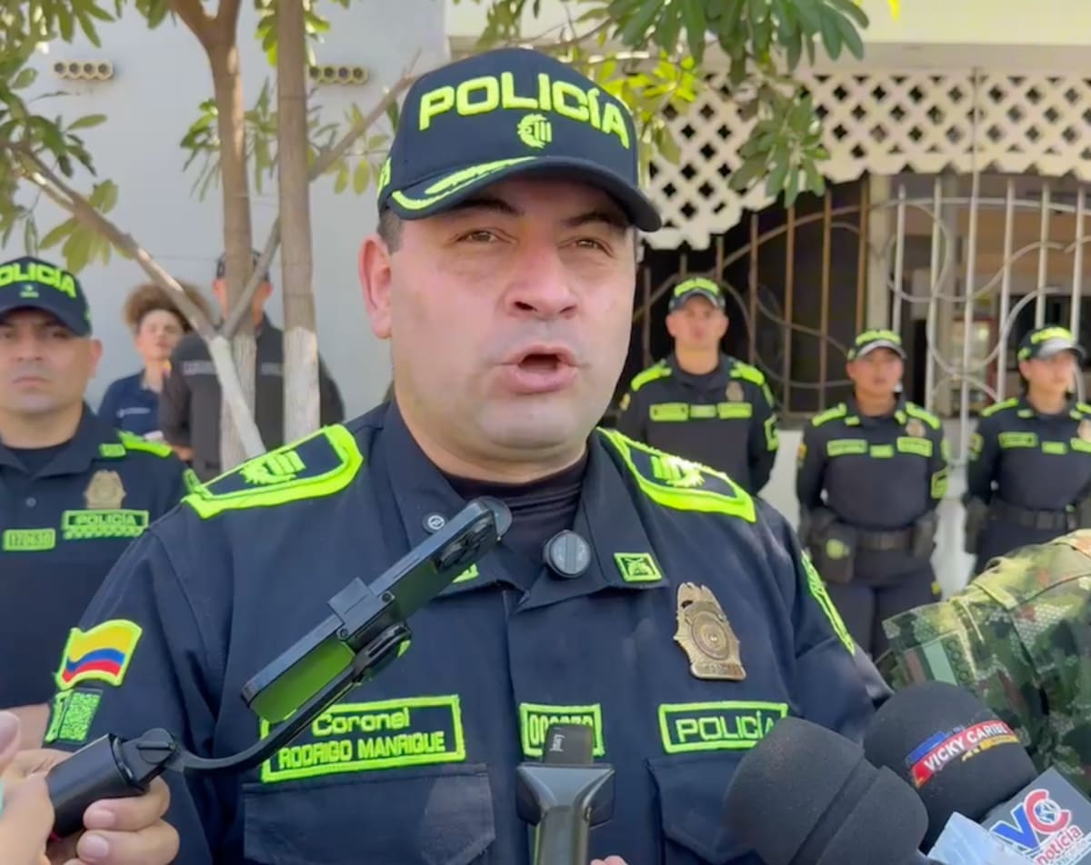 Coronel Rodrigo Manrique, comandante Operativo de la Policía Metropolitana de Barranquilla.//Cortesía Policía Mebar.