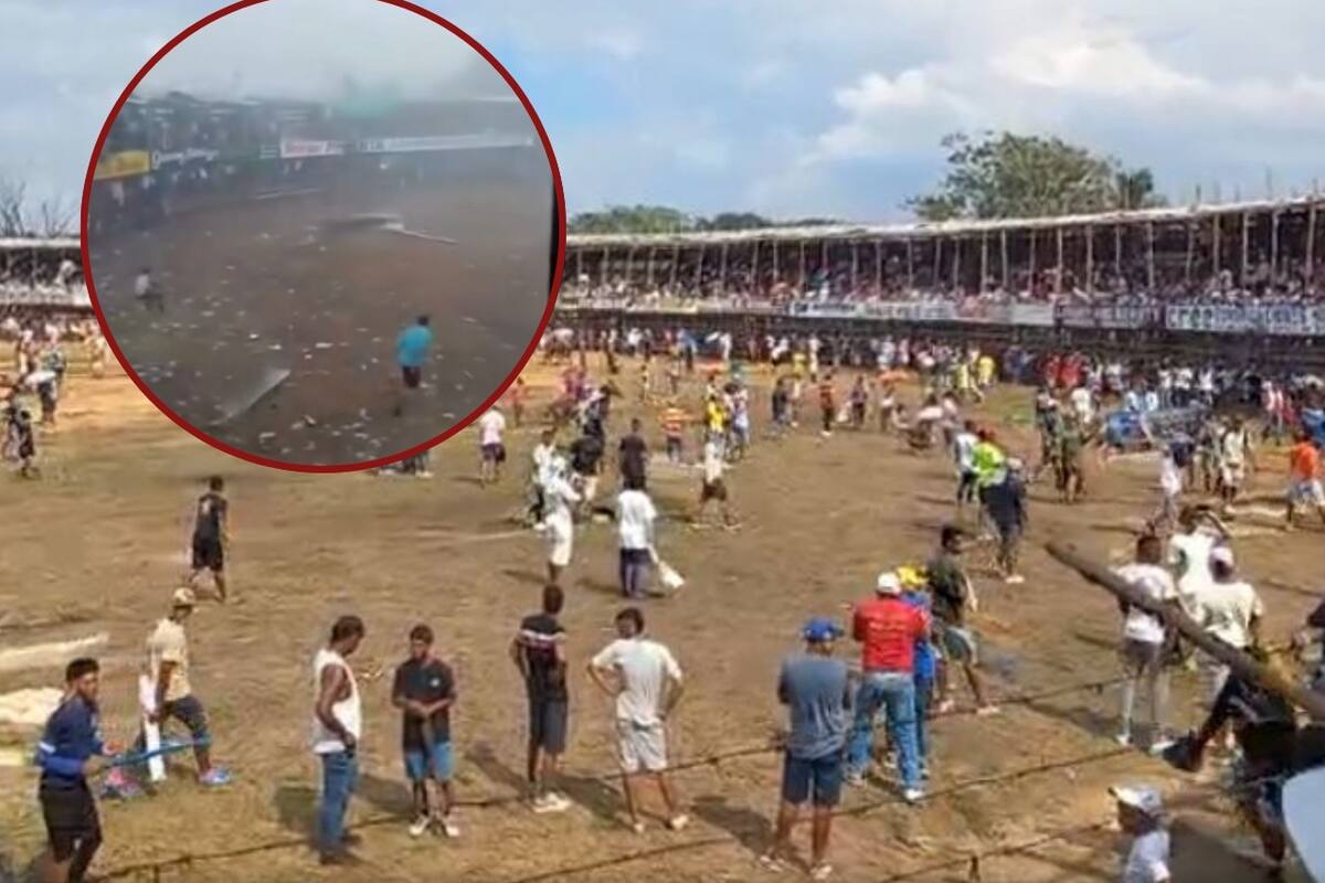 Vendaval azota a corraleja y causa pánico: impresionante video