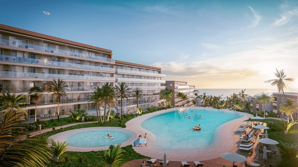 El proyecto contempla más de 20 espacios y servicios, entre ellos spa, coworking, piscina mediterránea y piscina de borde infinito // CORTESÍA.