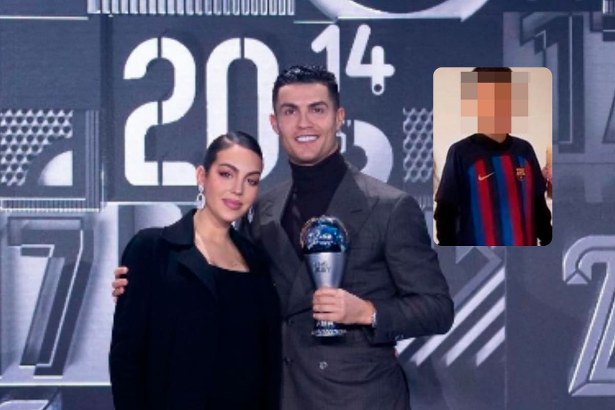 Video: El hijo de Cristiano y Georgina es viral vistiendo camiseta del Barça