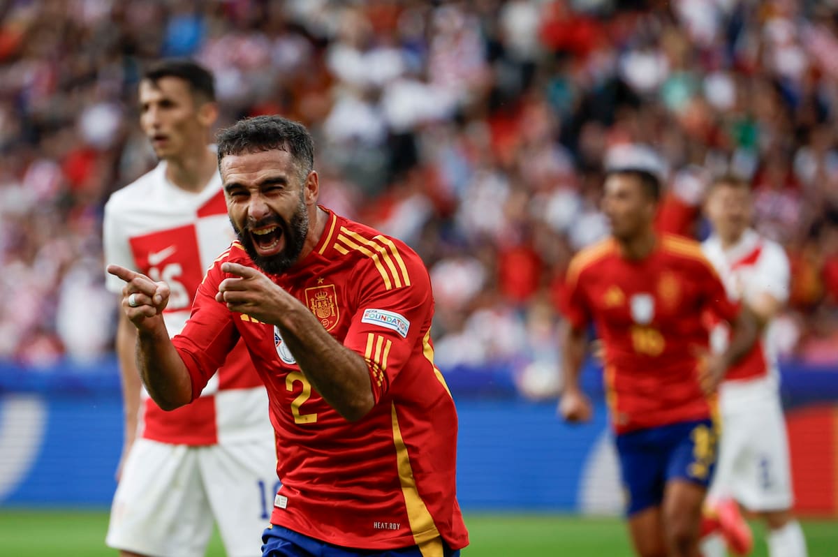 Dani Carvajal, de España, tampoco estará en el Mundial. //Foto, EFE: Alberto Estévez
