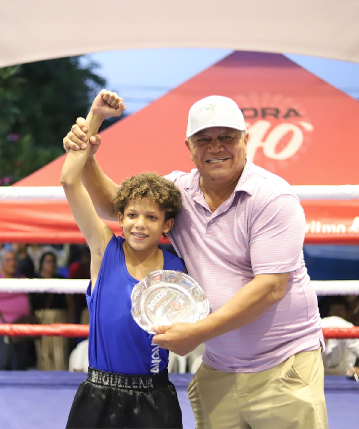 Esteban Manzanero, de Juan de Acosta, fue el peleador más técnico en la categoría infantil.//Cortesía Alcaldía de Barranquilla.