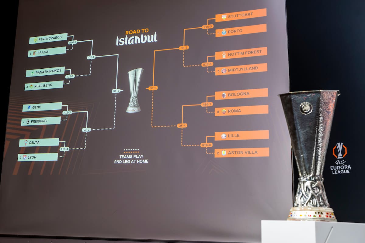 Así quedó el cuadro de partidos en la Europa League de 2026. //Foto, AP: Martial Trezzini/Keystone