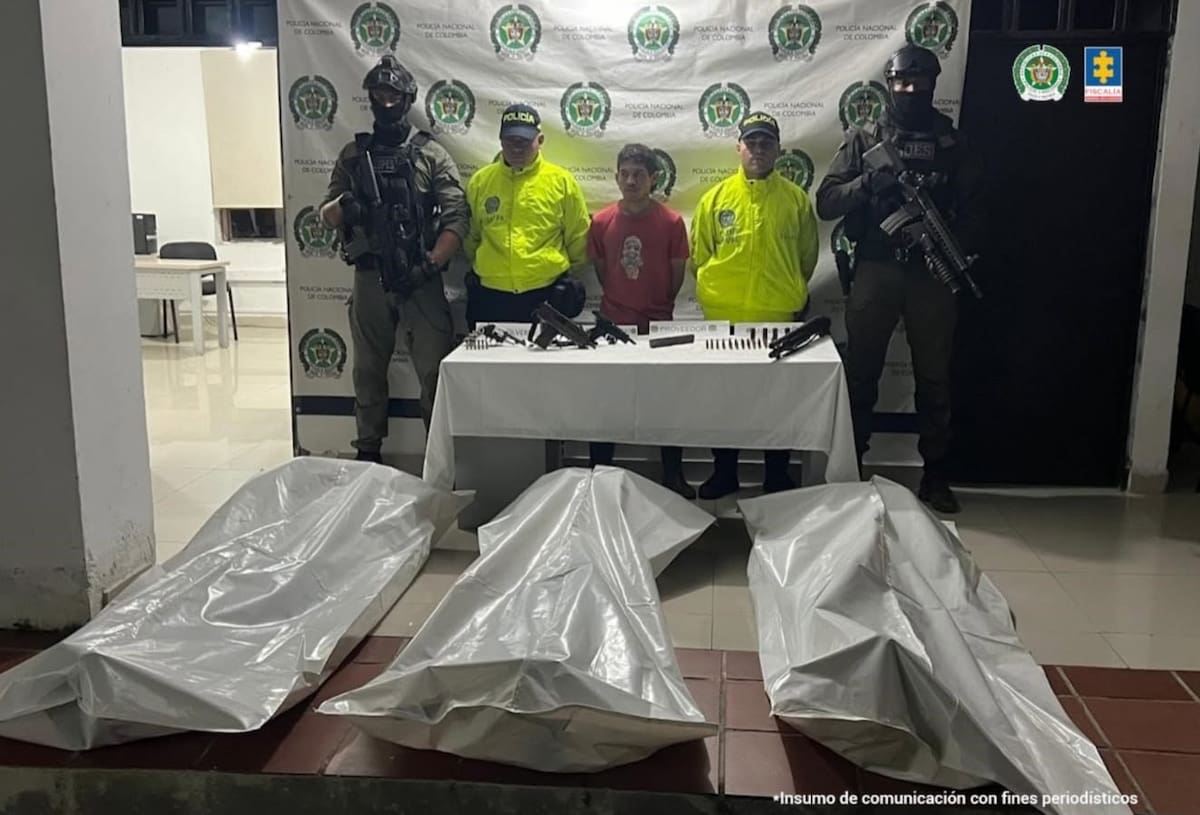 Cuatro miembros del Clan del Golfo aceptaron su responsabilidad en tres asesinatos. // Foto: Policía Nacional