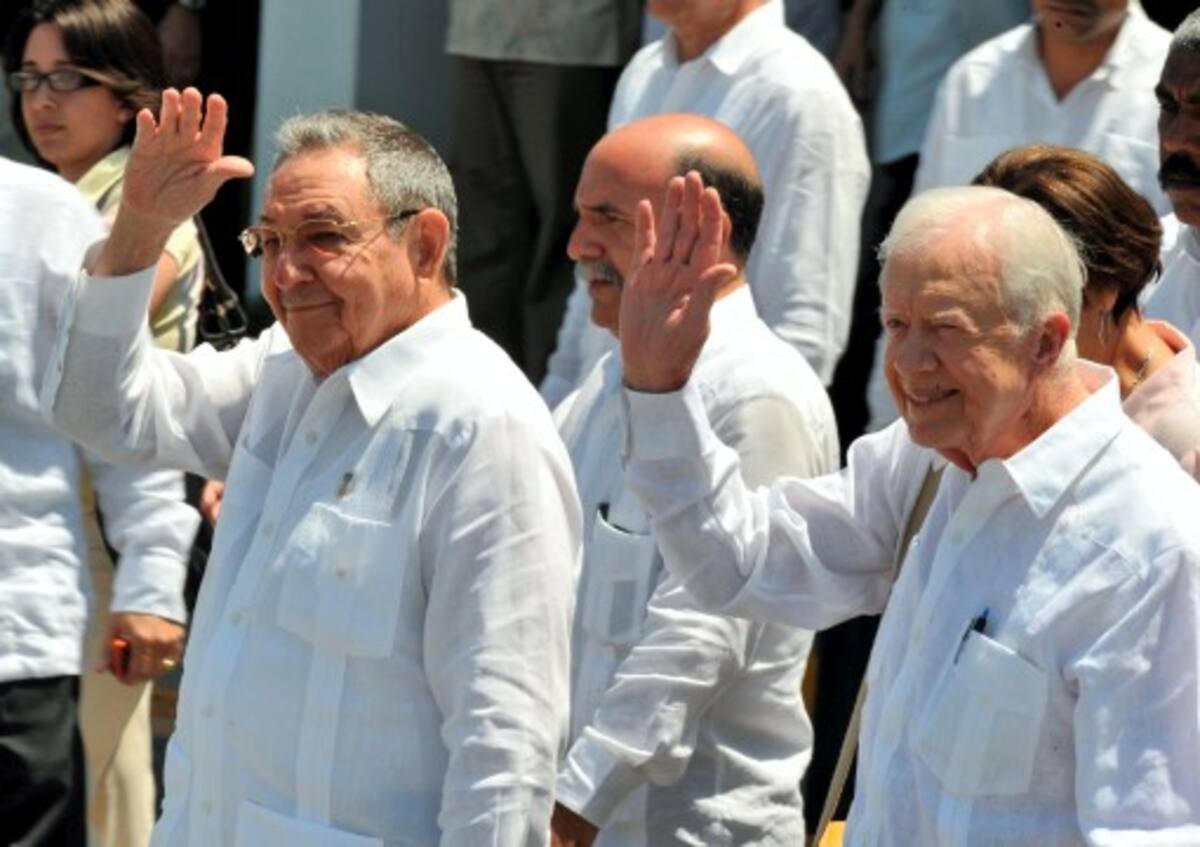 Jimmy Carter se reunió con los Castro en Cuba AFP