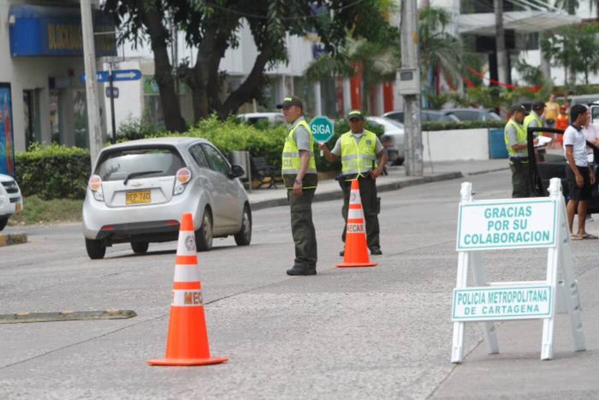 Operativos y control de seguridad de la Policía Nacional en varios sectores de Cartagena por la Cumbre de las Américas. AROLDO MESTRE- EL UNIVERSAL