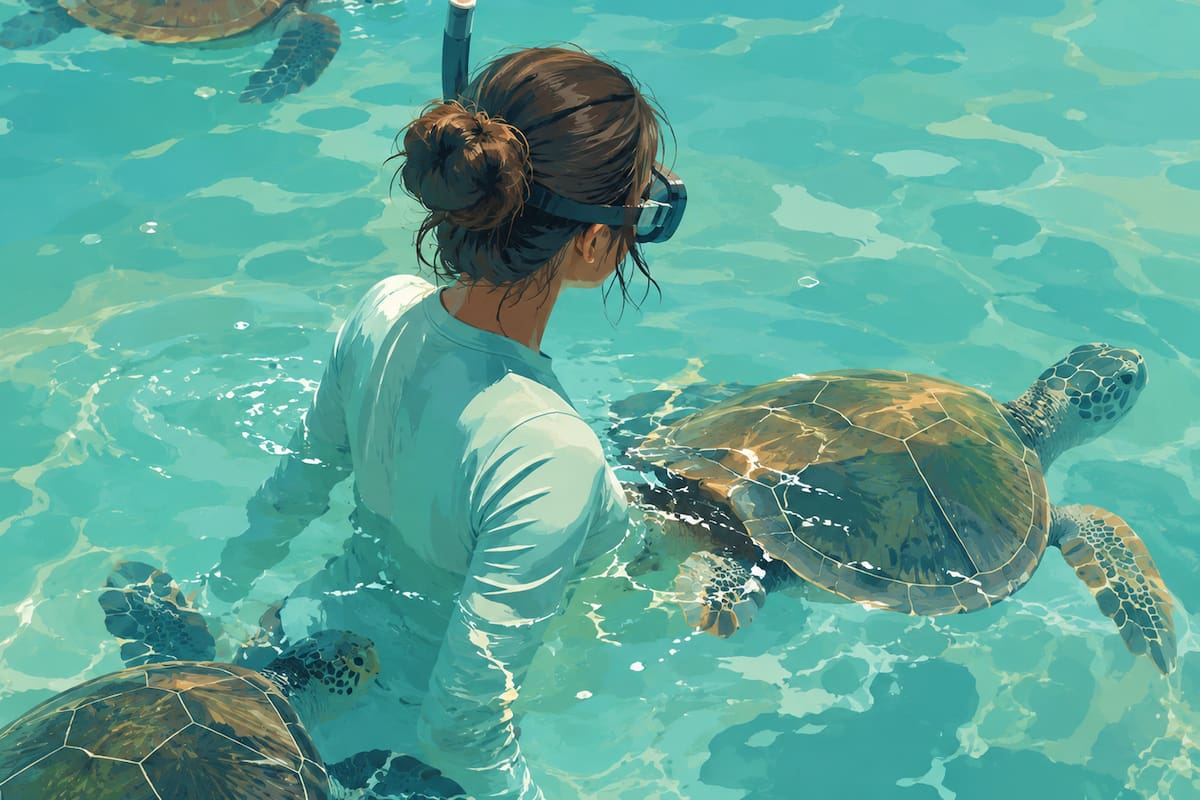 Modelo vivió inesperado momento durante un viaje: una tortuga la mordió en un glúteo