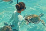 Modelo vivió inesperado momento durante un viaje: una tortuga la mordió en un glúteo