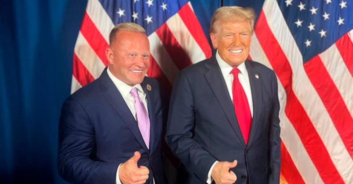 Daniel Newlin y el presidente electo de Estados Unidos, Donald Trump. // Foto: archivo