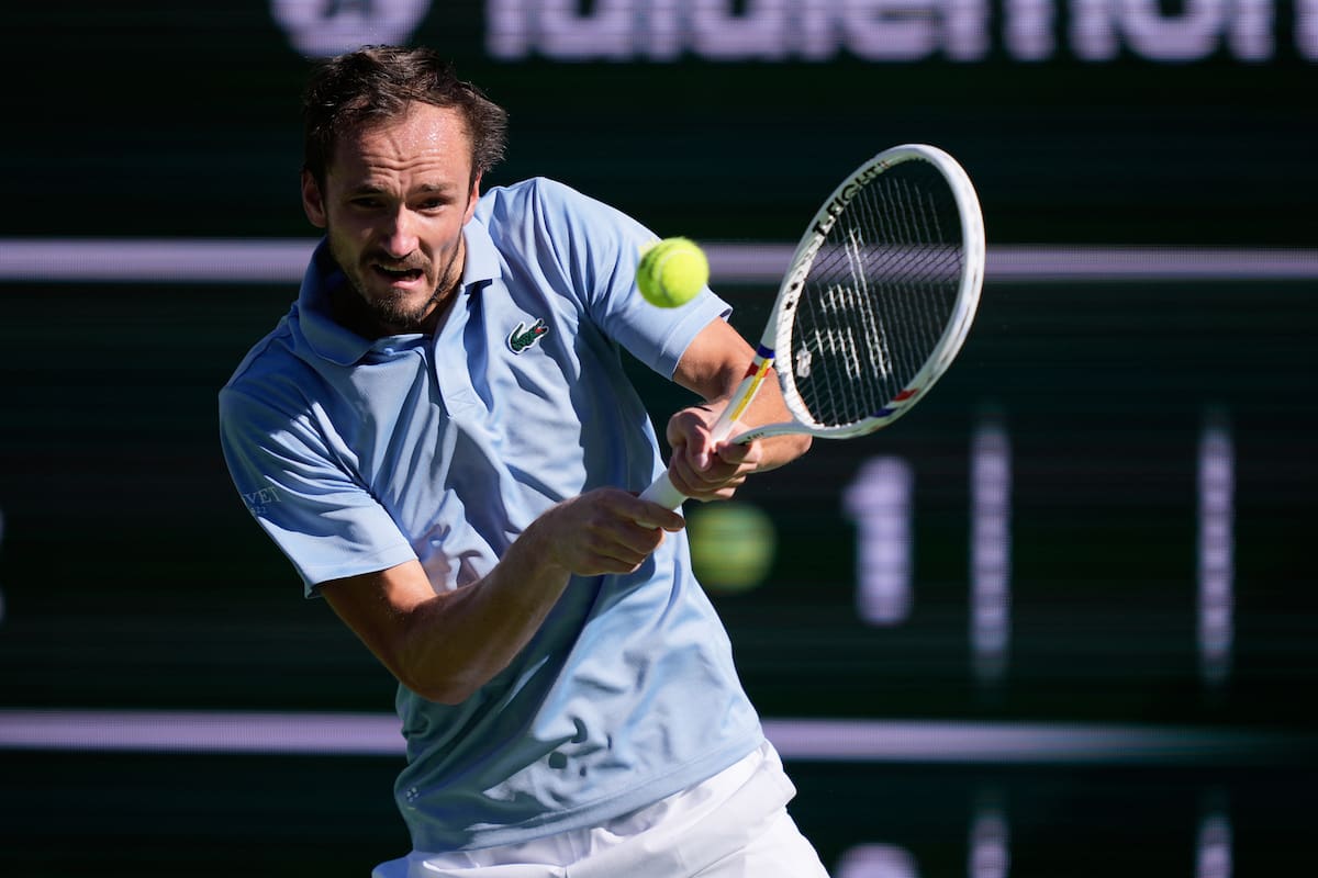 Daniil Medvedev buscará un nuevo título en su carrera ante Jannik Sinner. //Foto, AP: Mark J. Terrill
