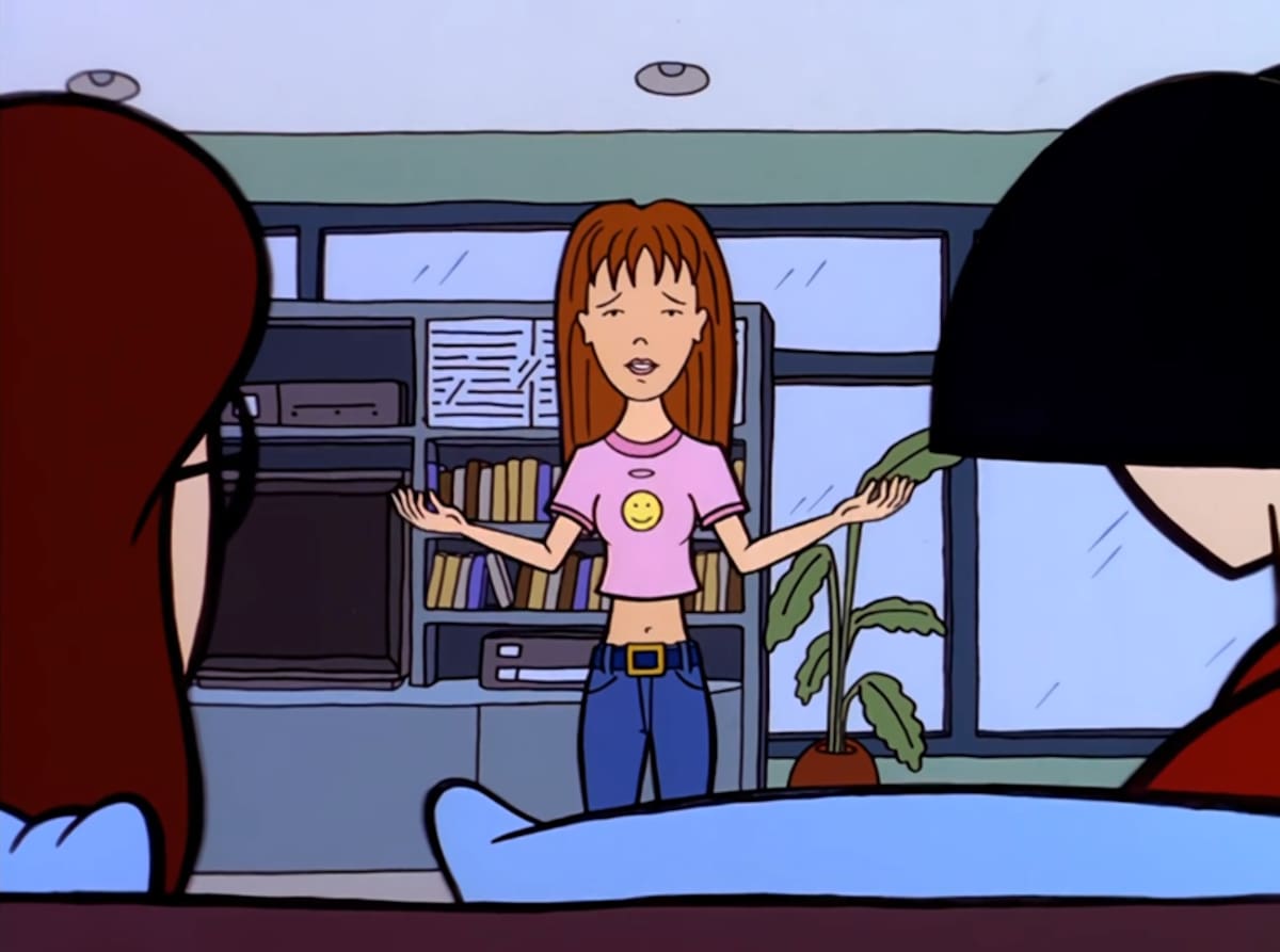 Quinn se sincera con Daria y Jane. //Foto: MTV Animation.