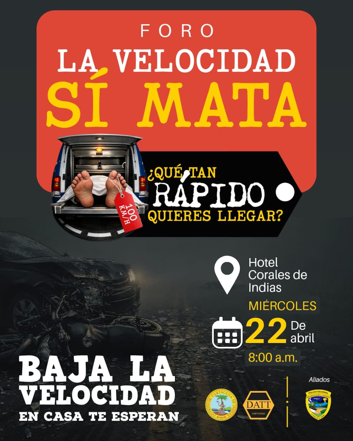 Esta es la principal causa de accidentes en Cartagena. // Foto: cortesía.