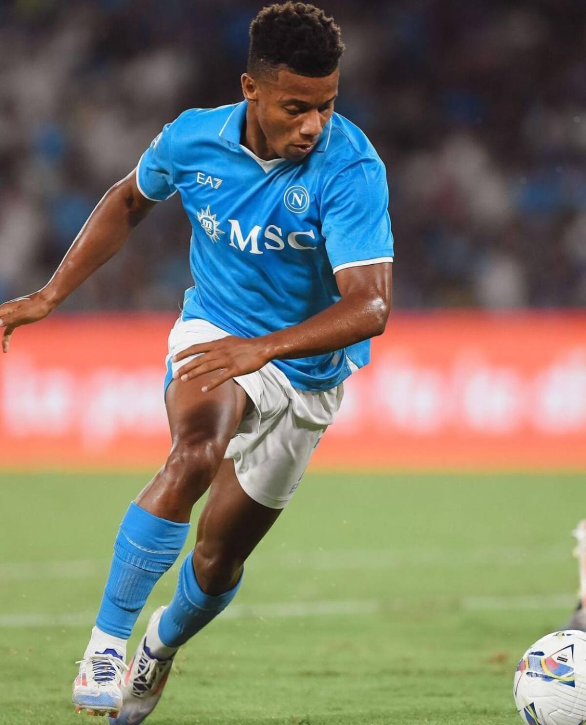 El futbolista brasileño David Neres, jugador del Napoli. // Foto: IG @oficialsscnapoli.