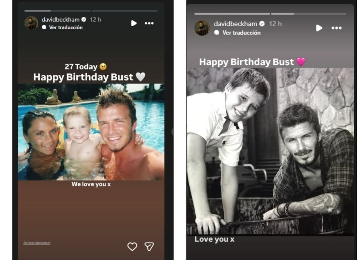 El mensaje de cumpleaños de David Beckham a Brooklyn Beckham que llamó la atención. // captura tomada de IG @David Beckham
