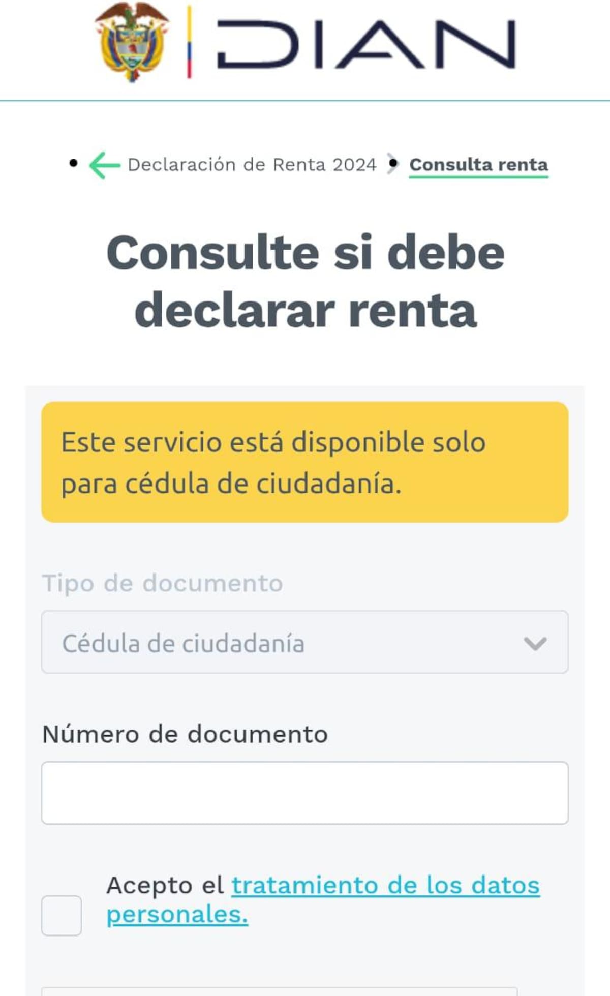 En el sitio web de la Dian se puede realizar el trámite de declaración de renta en 2026 // DIAN.