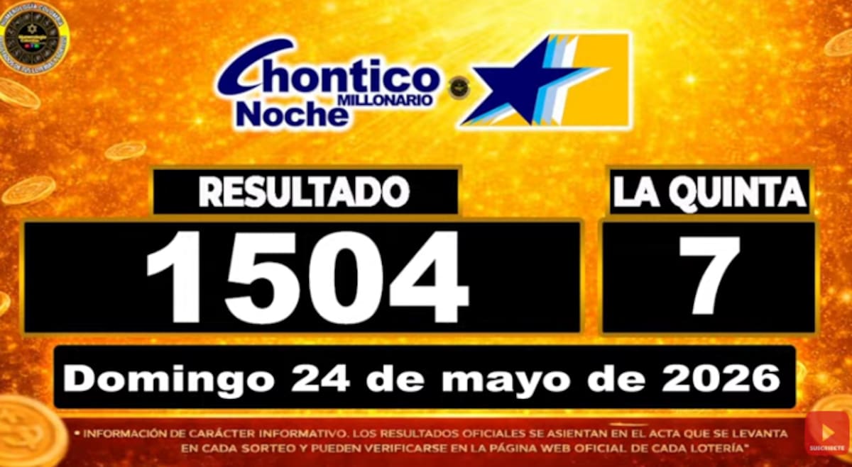 del Chance Chontico Noche del 24 de mayo de 2026. // Foto: captura de pantalla
