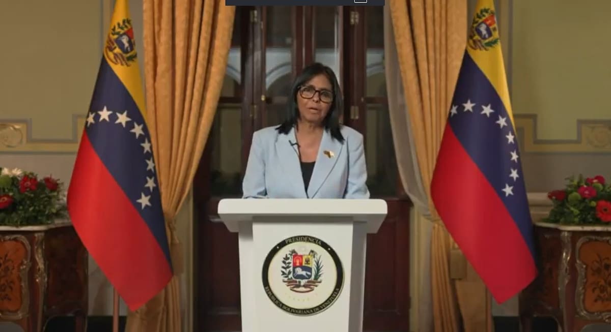 La presidenta encargada de Venezuela, Delcy Rodríguez. // Foto: Colprensa.