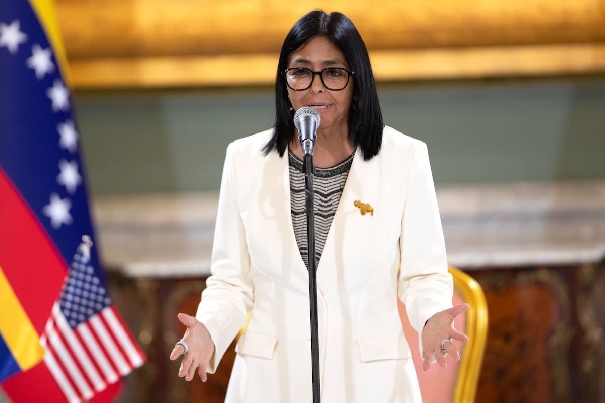 Delcy Rodríguez revela el ambicioso plan energético de Venezuela. // Foto: EFE/ Ronald Peña R.