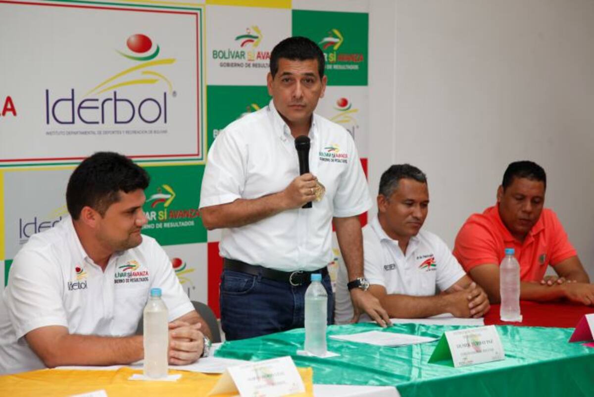 Dumek Turbay, gobernador de Bolívar, aseguró que los deportistas bolivarenses cuentan con un gran respaldo para ser los mejores del país. AROLDO MESTRE/EL UNIVERSAL