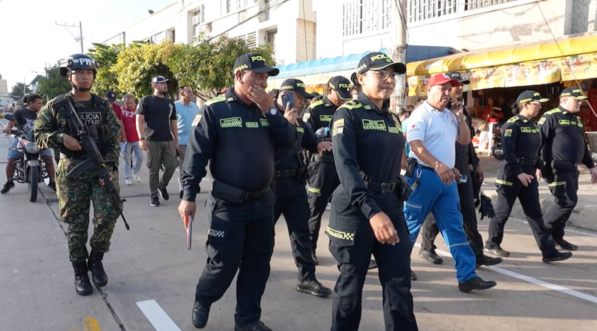 La Policía Metropolitana, Ejército Nacional tiene listo el dispositivo de seguridad para el Desfile de La Guacherna del Carnaval de Barranquilla 2026.//Cortesía Alcaldía de Barranquilla.