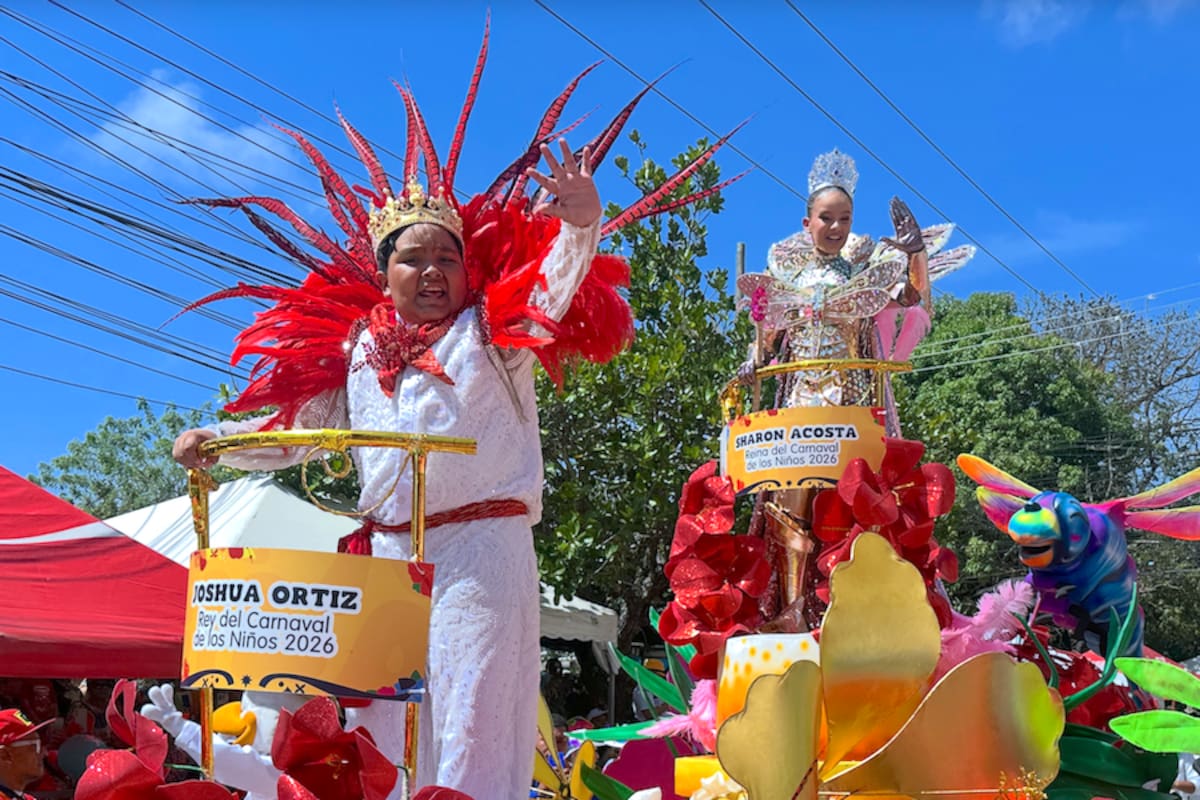 Los niños de Barranquilla también disfrutaron del desfile de su carnaval