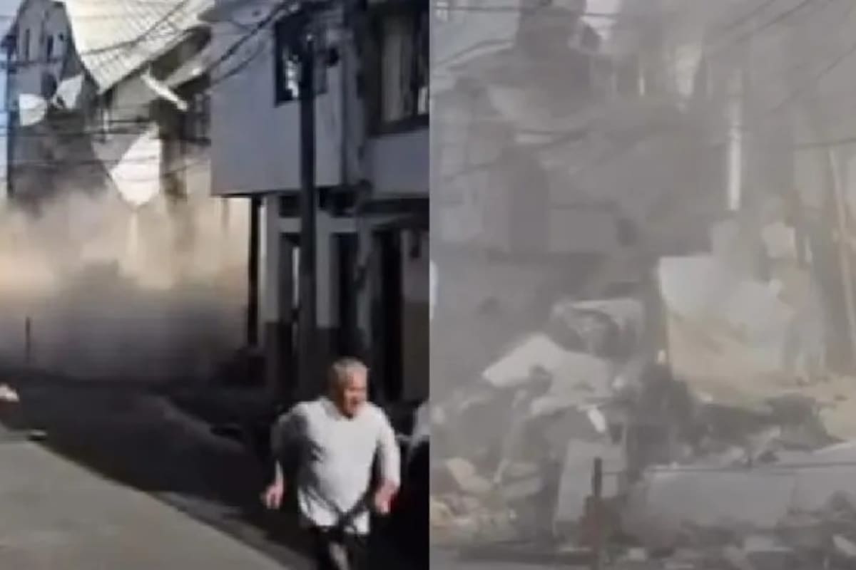 En video: así se desplomó una casa de tres pisos en Pereira una semana después del terremoto