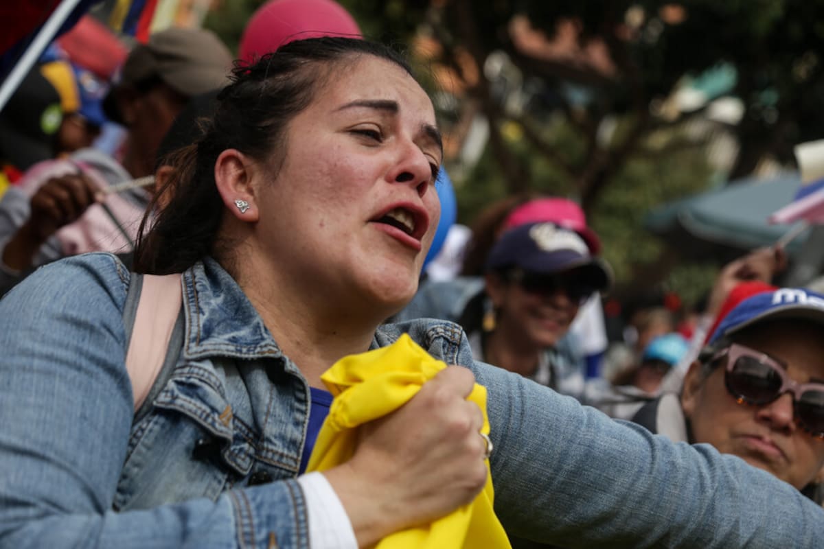 Los venezolanos aclaman por la libertad de su país. //AP