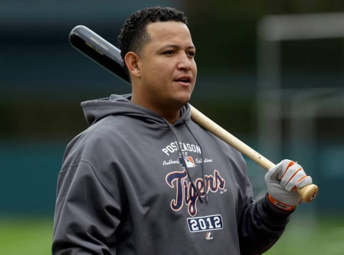 Miguel Cabrera, ganador de la 'Triple Corona' en la Liga Americana, comandará la artillería de los Tigres, en el primer juego de la Serie Mundial ante los Gigantes. AFP