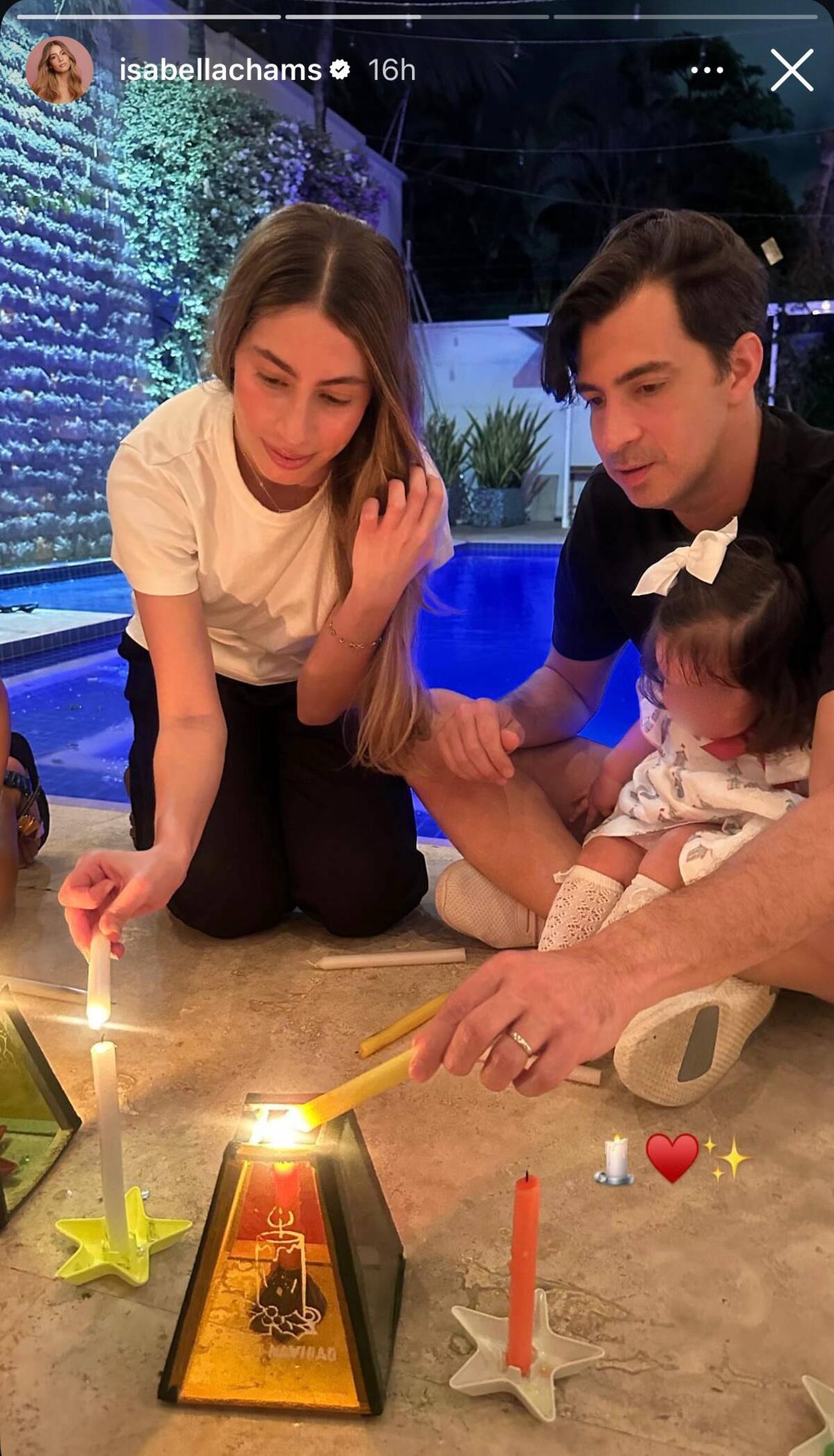Isabella Chams celebró el 7 de diciembre junto a toda su familia, su hermano Sergio Chams, su cuñada Marcela García y su sobrina la pequeña Fátima. //Foto: Tomada de redes sociales.