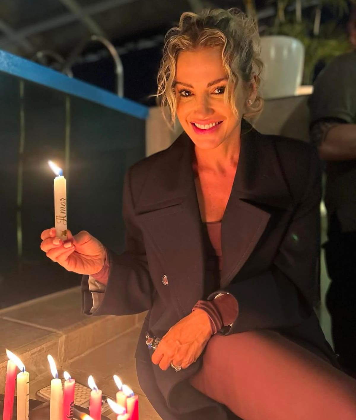 Fanny Lu disfruto del día de velitas junto a su familia. //Foto: Tomada de redes sociales.