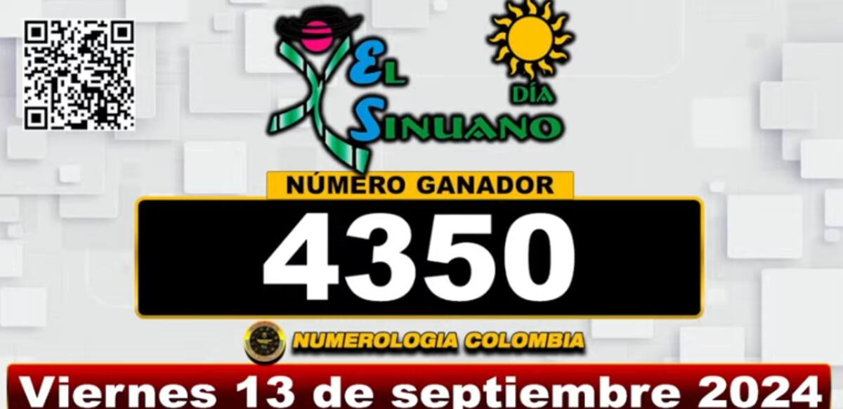 Día del sorteo del 13 de septiembre de 2024. // Captura