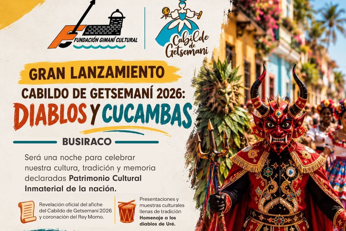Gimaní Cultural presenta el Cabildo de Getsemaní 2026, inspirado en los Diablos de Uré