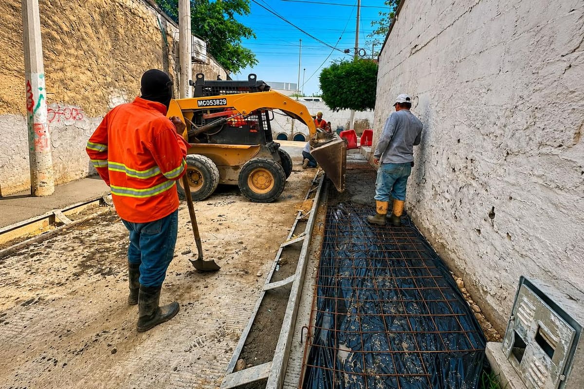Avanzan obras en la Diagonal 27C en Nuevo Oriente. // Foto: cortesía de la Alcaldía de Cartagena.
