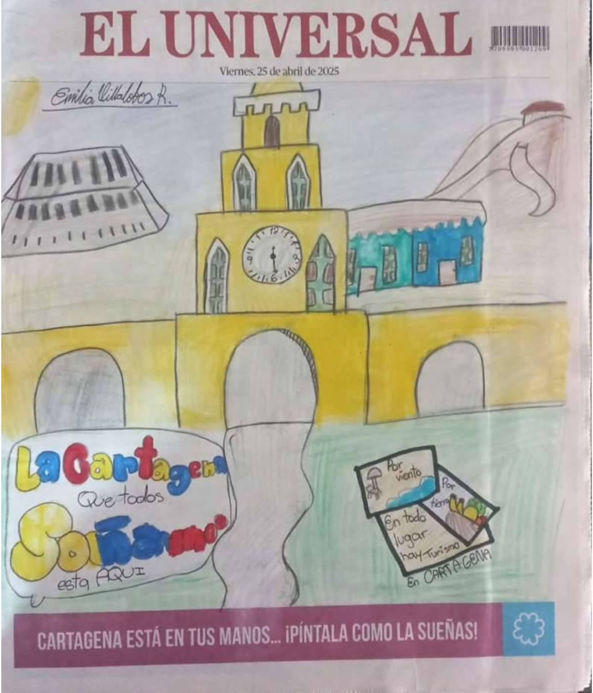 Los dibujos fueron enviados por niños entre los 6 y los 12 años.