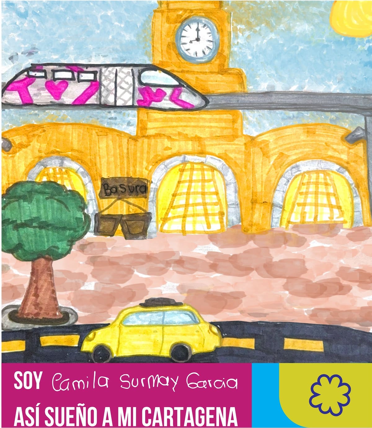 Los dibujos fueron enviados por niños entre los 6 y los 12 años.
