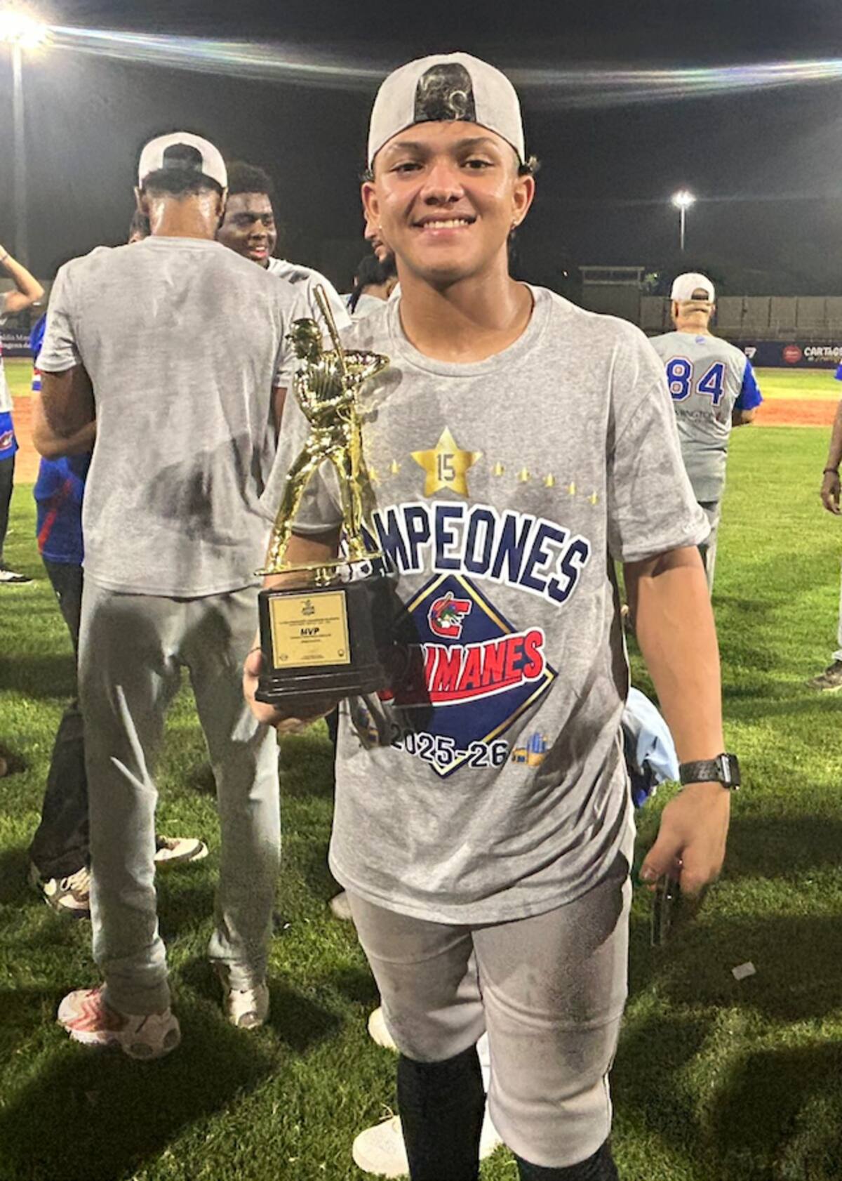 Diego Contreras, Novato del Año de la Liga Profesional de Béisbol Colombiano.//Cortesía.