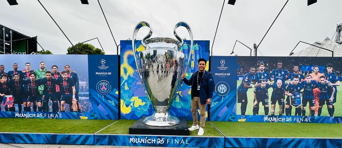 Diego Escobar, periodista cartagenero que estará en la final de la UEFA Champions League en Múnich. //Cortesía
