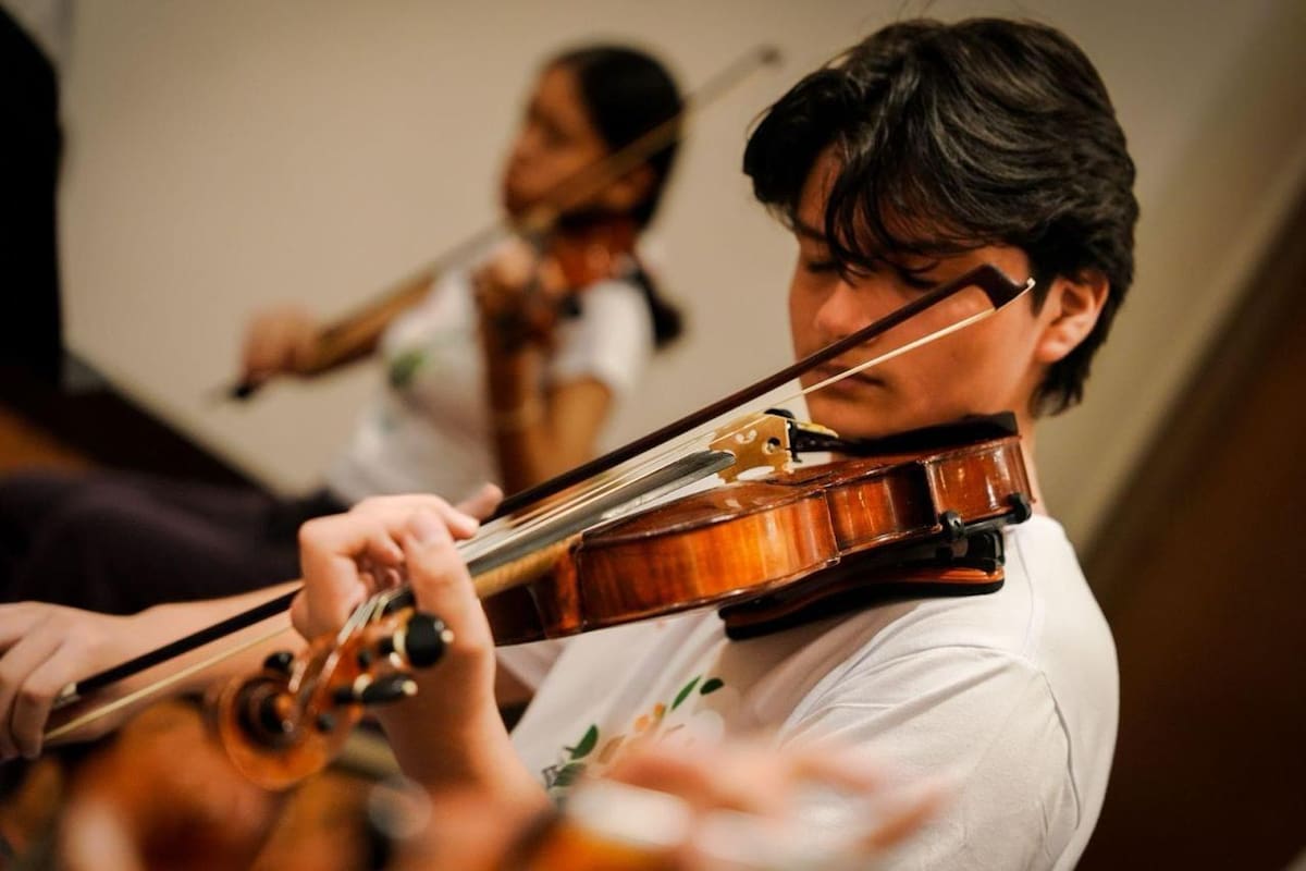 Violinista de la Orquesta Sinfónica de Cartagena. //Foto: Cortesía