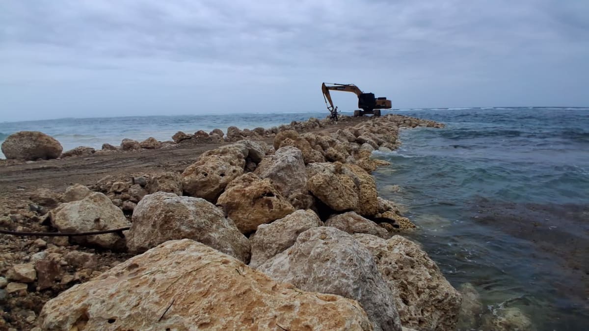 DIMAR autoriza construcción de espolones para proteger las costas de la Isla de San Andrés. // Cortesía - Dimar