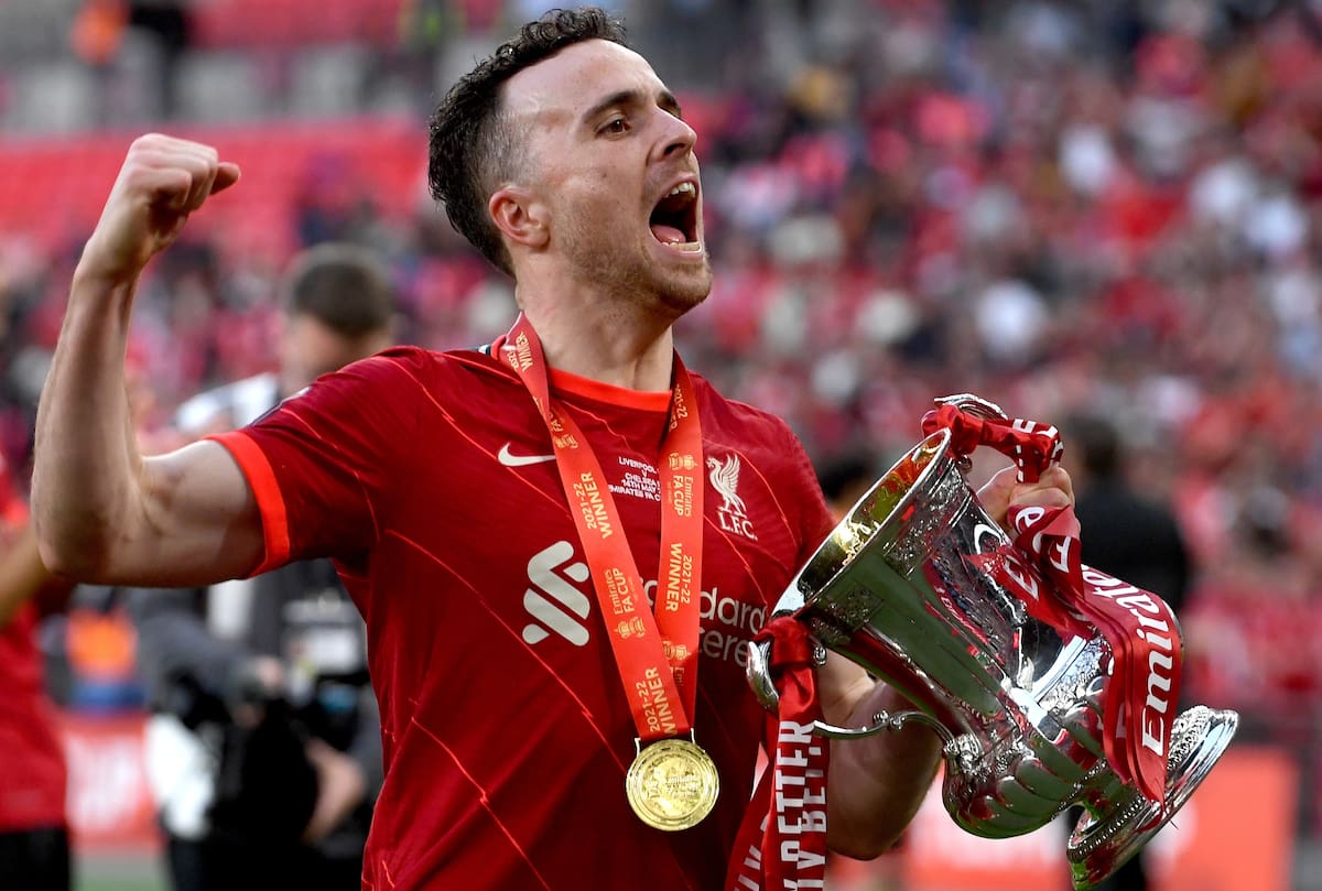 Diogo Jota ganó varios títulos con Liverpool. //Foto, EFE: NEIL HALL